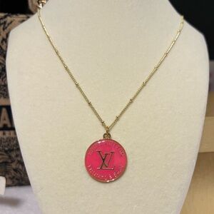 Authentic Pink LV Charm/Necklace